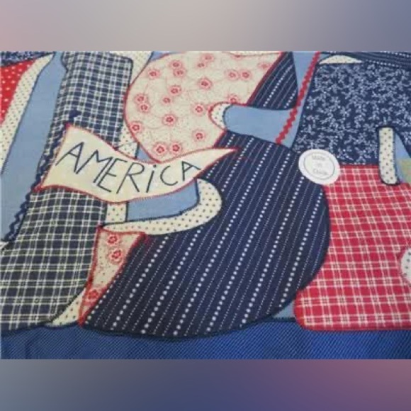 NWT SET OF 4 Handmade USA Fabric Placemats 14x18 - Picture 5 of 10